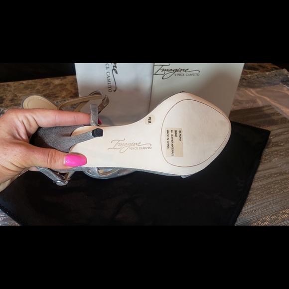 Vince Camuto Wrap-Ankle Strappy Heels - Picture 3 of 8